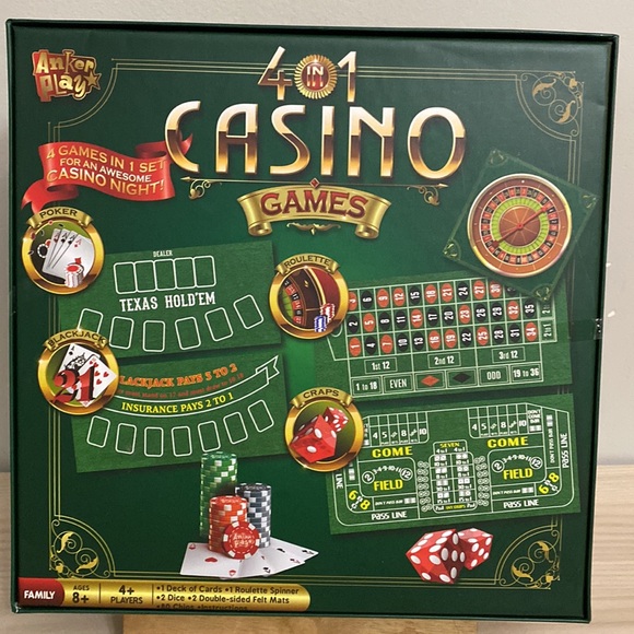 New! 4 in 1 Casino board Games ( craps,poker,blackjack,roulette ) - Picture 6 of 8